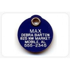 Tag / Blue tag coated with plastic